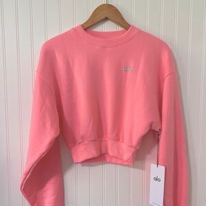 ALO 💖Yoga CROPPED ACCOLADE CREWNECK SWEATSHIRT💖💖💖